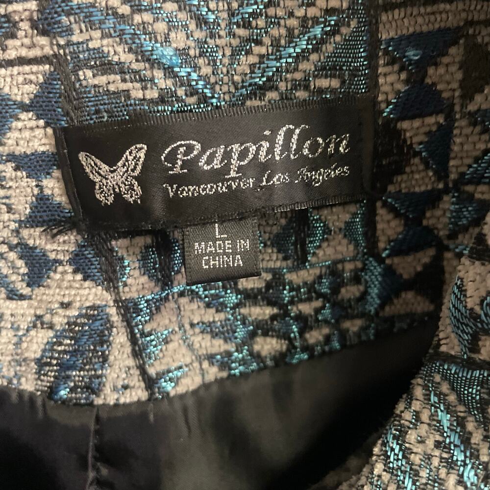 Papillon Mixed Print Button Front Coat Multicolor… - image 7